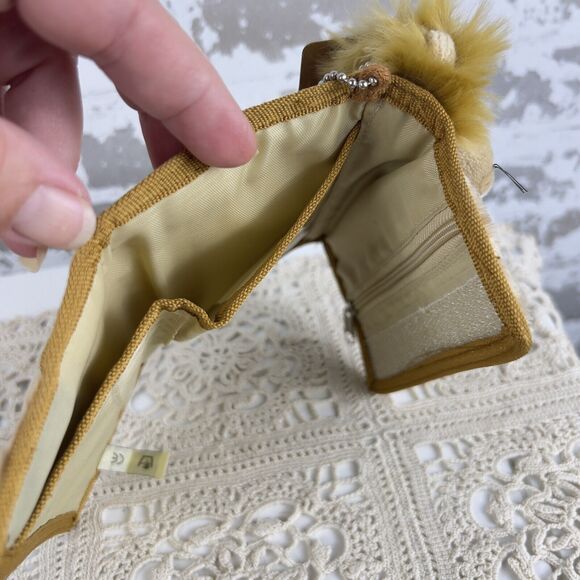 Born In Africa Wallet Plush Lion Tri Fold Stuffed Animal Head Purse Rare Find - Picture 9 of 12